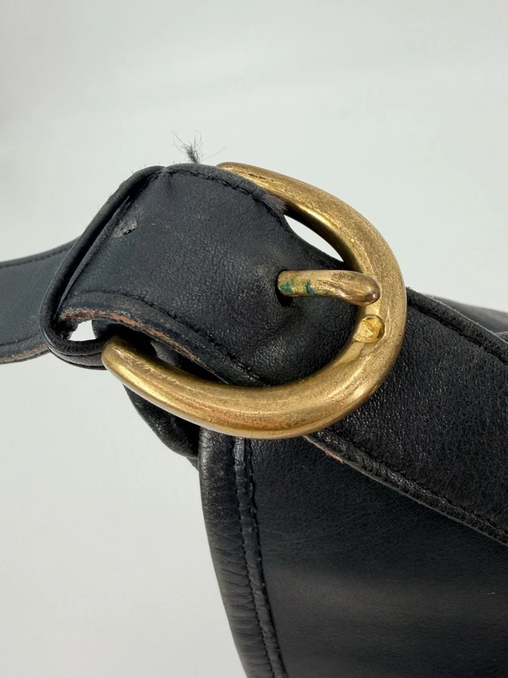 Vintage 90s Coach Whitney Flap Satchel Bag Dark Blue FLAWS